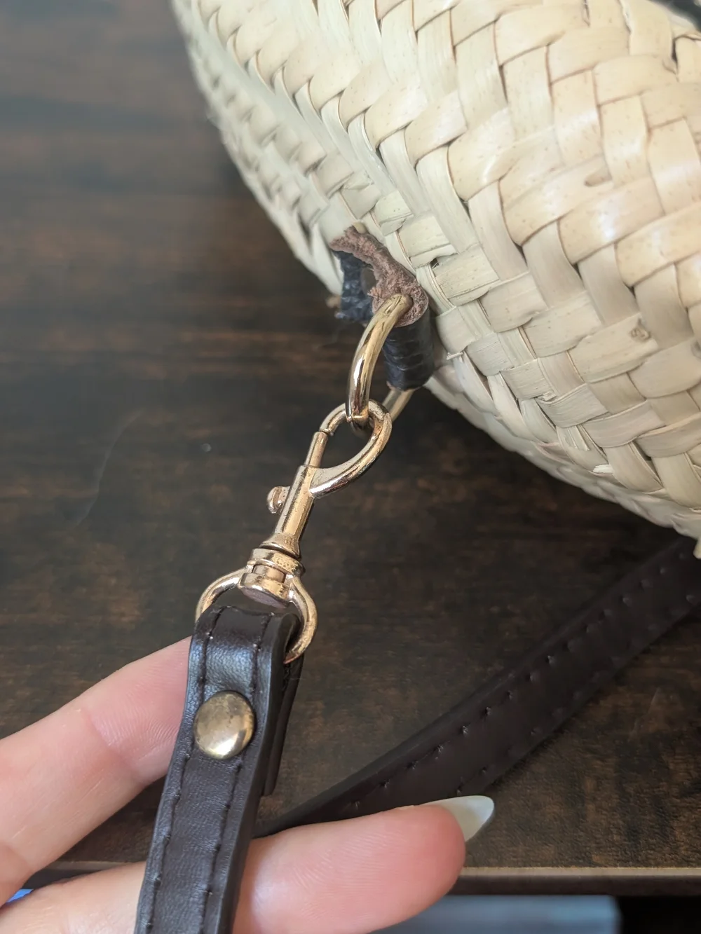 NWT Woven Round Straw Crossbody Bag with Evil Eye